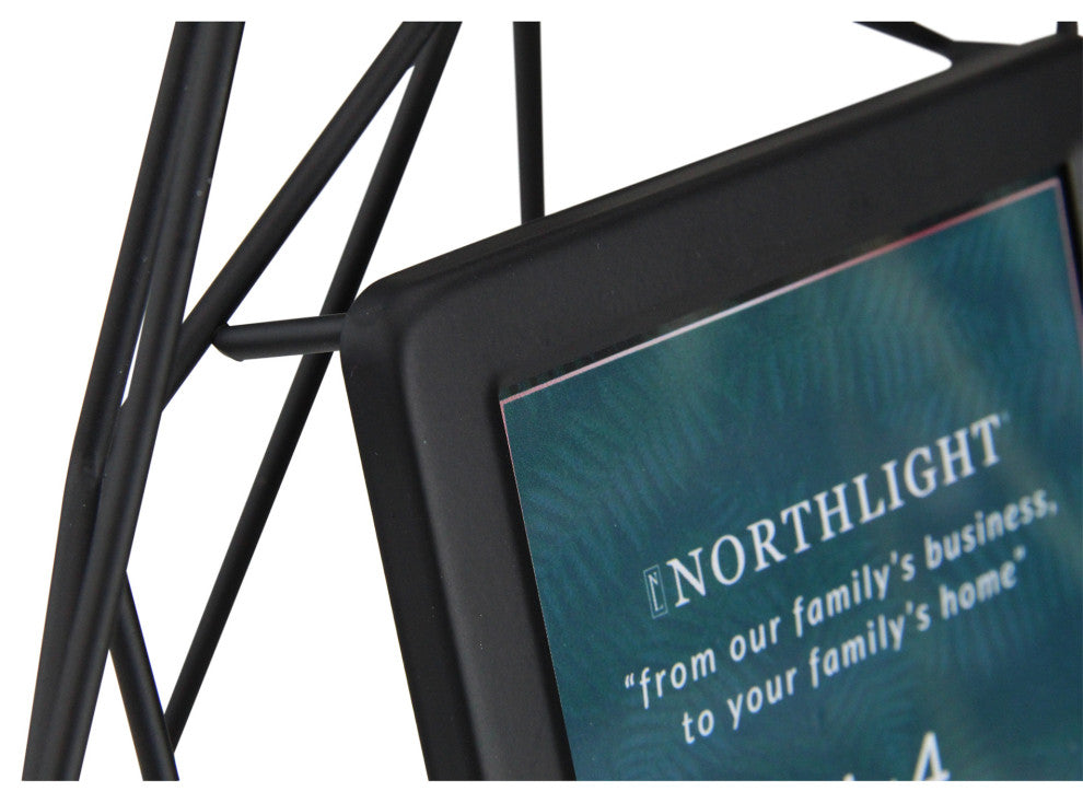 8" Contemporary Hexagonal 4" x 4" Photo Picture Frame Black
