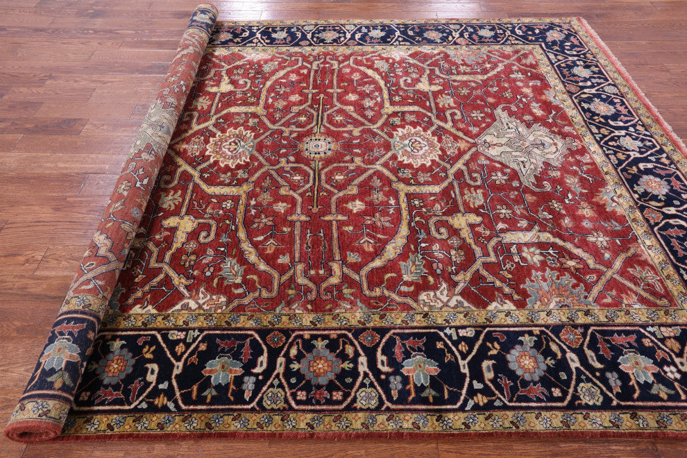 7' 11" X 10' 0" Persian Fine Serapi Handmade Wool Rug - Q14685