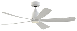 Fanimation Kute5 52" Ceiling fan With LED Light, Matte White