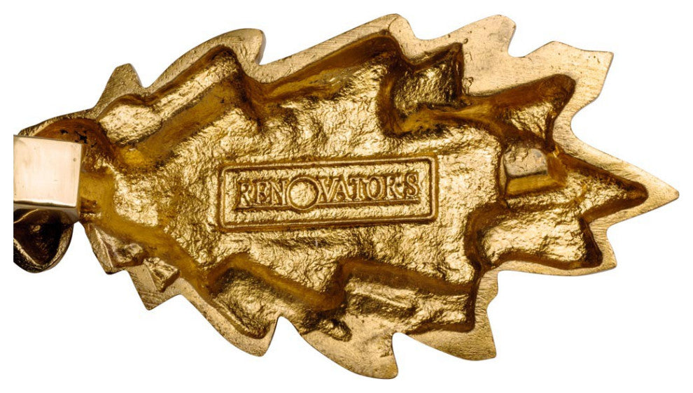 Oak Leaf Solid Brass Door Knocker Oak Leaf 6H x 3W Front Door Renovators Supply