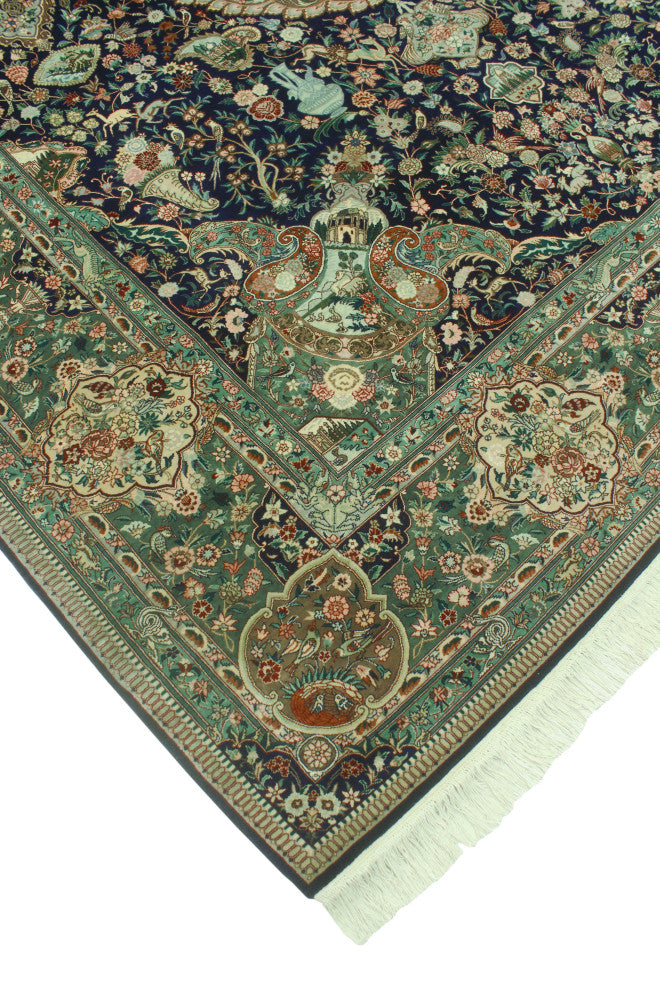 Heirloom Behroz Blue/Green Rug, 9'0x11'9