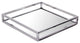 Classic Touch Stainless Steel Square Mirror Tray, 12"W