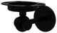 Satellite Orbit Two Toothbrush Holder With Twist Accents, Matte Black