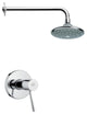 Chrome Shower Faucet Set With 6" Rain Shower Head