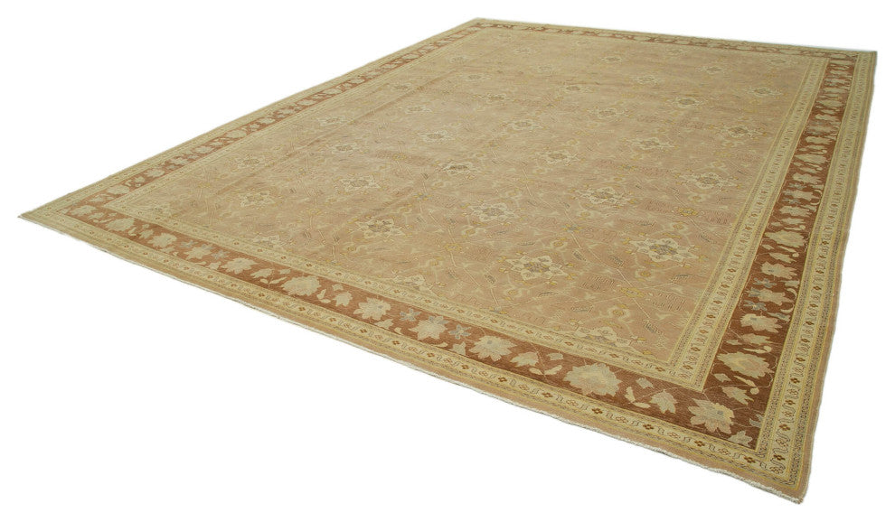 Rug N Carpet - Handwoven Oriental 11' 11" x 14' 10" Large Oushak Area Rug