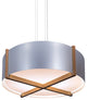 Plura 36 Flushmount, Walnut, Brushed Aluminum, Gu-24 Socket