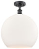 Innovations 516-1C-BK-G121-14 1-Light Semi-Flush Mount, Matte Black