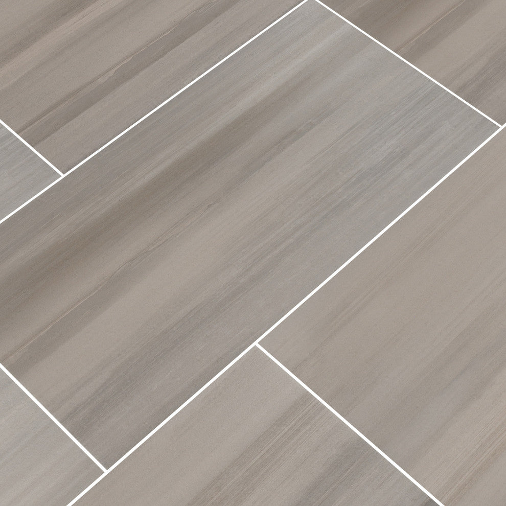 MSI NWAT1224 Watercolor - 12" x 24" Rectangle Floor Tile - Matte - Grigio