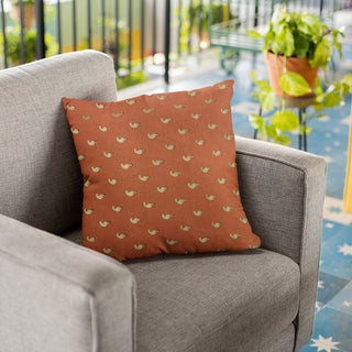 Plutus Red Beaded Motif Luxury Throw Pillow, 16"x16"