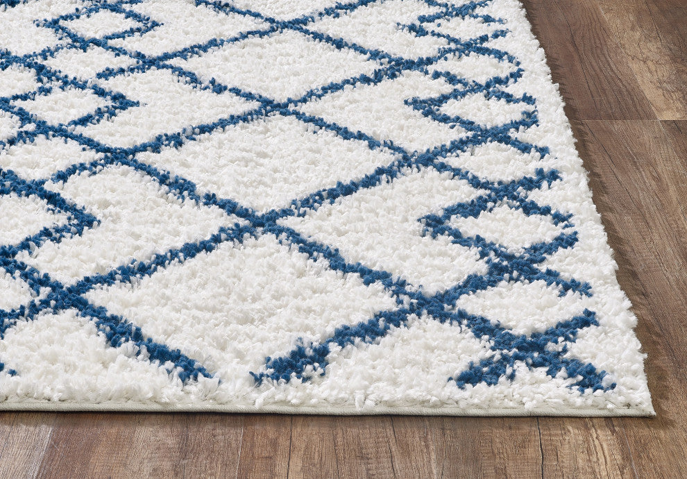 Pax Trends Moroccan Rug, Blue, 2'2" X 7'6" Runner