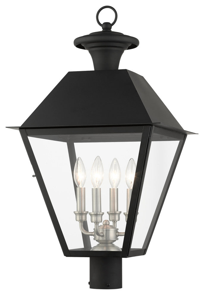Black Classic, Colonial, Historical, Timeless Outdoor Post Top Lantern