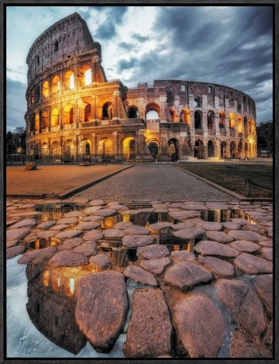 "The Colosseum" Framed Canvas Giclee by Cuomo Massimo, 17x23"