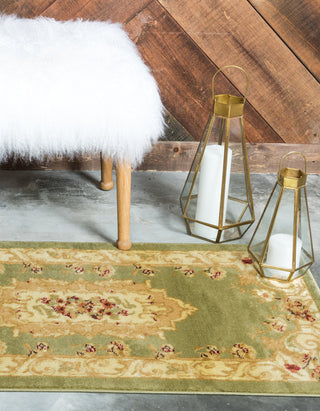 Unique Loom Green Henry Versailles 2' 2 x 6' 0 Runner Rug