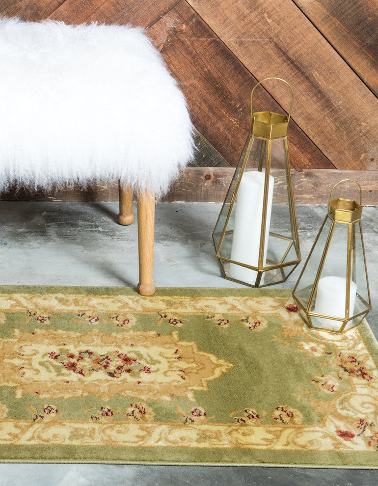Unique Loom Green Henry Versailles 2' 2 x 6' 0 Runner Rug