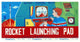 "Rocket Launching Pad" Digital Paper Print by Retrorocket, 42"x22"