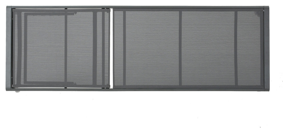 GDF Studio 7-Piece Coral Bay Outdoor Gray Aluminum Chat Set With Pair of Lounges
