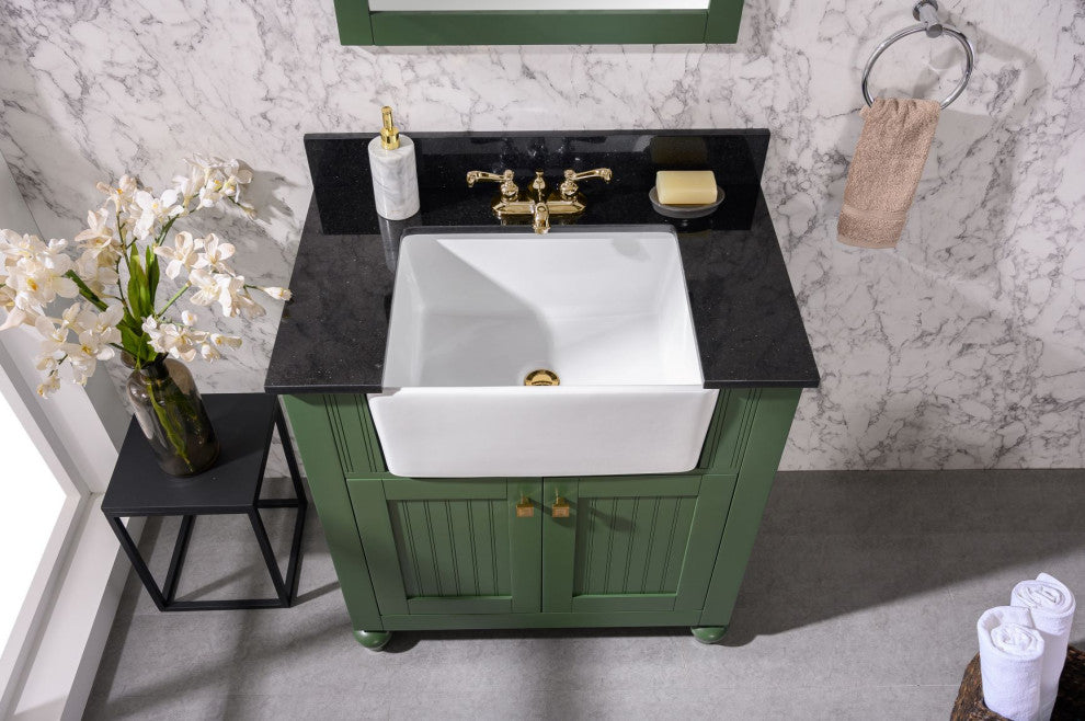30" Vogue Green Sink Vanity Without Faucet