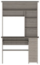Xalo 180 Compu Hutch Desk, Light Gray
