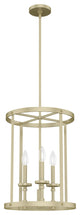 Briargrove Painted Modern Brass 3-Light Chandelier