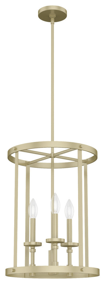 Briargrove Painted Modern Brass 3-Light Chandelier