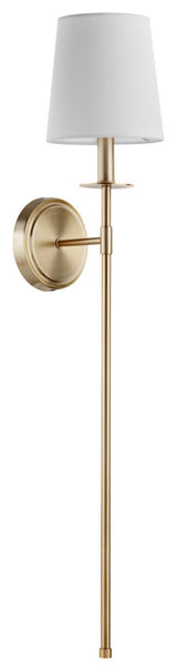 Quorum 514-1-80 One Light Wall Mount, Aged Brass Finish
