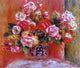 Pierre Auguste Renoir Roses in a Vase, 20"x25" Wall Decal Print