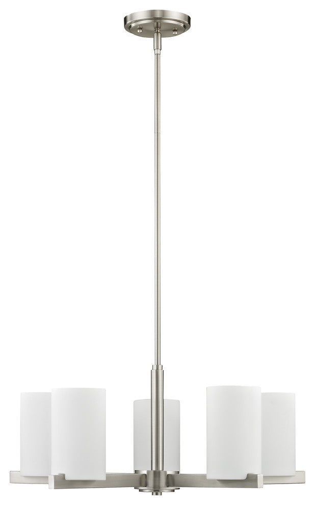 Astoria Chandelier, Brushed Nickel