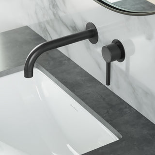 Ivy Single-Handle, Wall-Mount, Bathroom Faucet, Matte Black