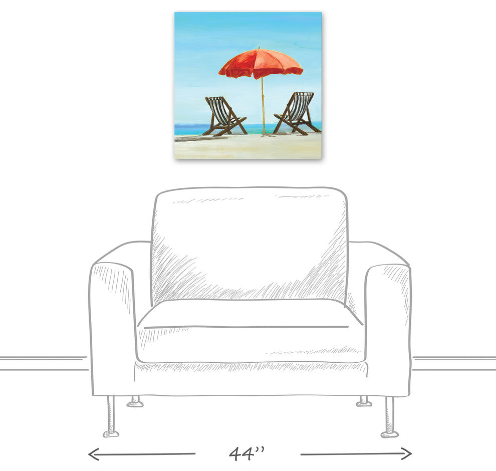 Lazy Beach Day 20x20 Canvas Wall Art