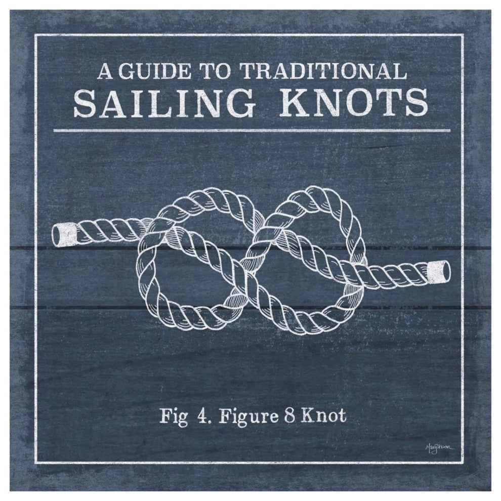 "Vintage Sailing Knots IV" Digital Paper Print by Mary Urban, 32"x32"