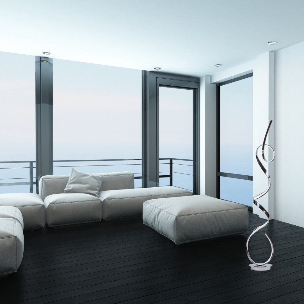 Amsterdam Dimmable Integrated LED Chrome 63" Floor Lamp