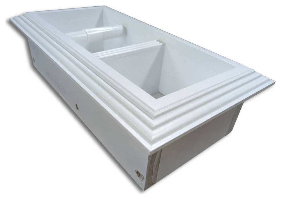Bayshore Recessed Solid Wood Double Toilet Paper Holder 7 X 14.5, White Enamel
