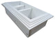 Bayshore Recessed Solid Wood Double Toilet Paper Holder 7 X 14.5, White Enamel