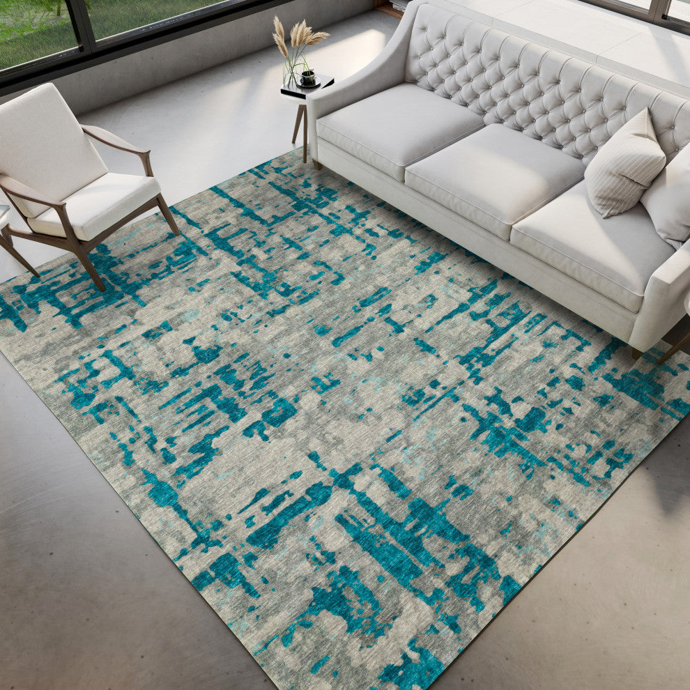 Dalyn Brisbane BR5 Teal 1'8" x 2'6" Rug