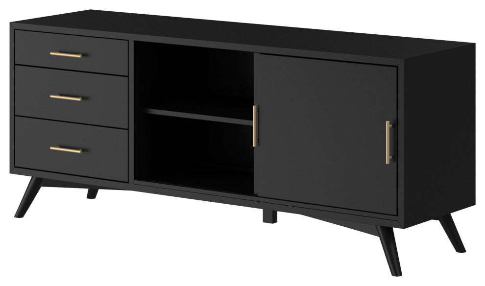 Flynn Large TV Console, Black