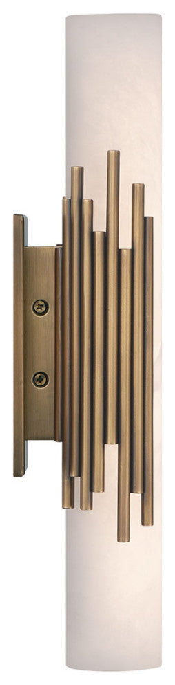 Venna, Wall Sconce , 16", Antique Brass, Alabaster