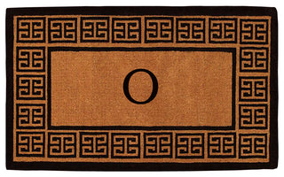 The Grecian Monogram Doormat, Extra-Thick 3'x6', Letter O