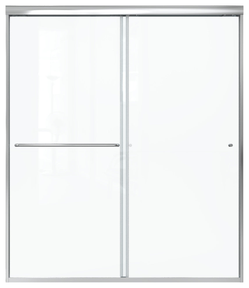 60" W x 70" H Traditional Sliding Shower Door, Chrome