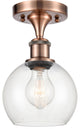 Innovations 516-1C-AC-G122-6 1 Light Semi-Flush Mount, Antique Copper