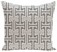 Greek Isles Geometric Print Pillow, Classic Gray, 16"x16"