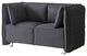 Modern Classics Sofata Loveseat, Black