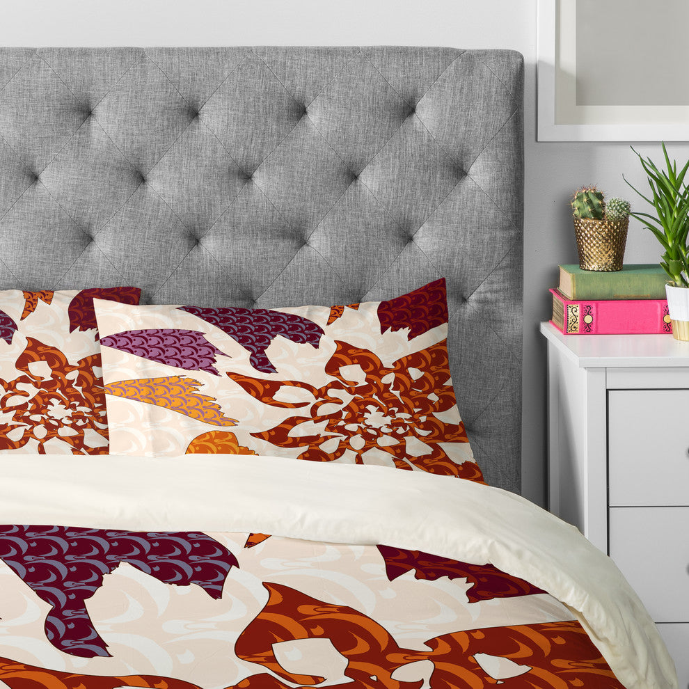 Deny Designs Karen Harris Constance Orange Blossom Pillowcase