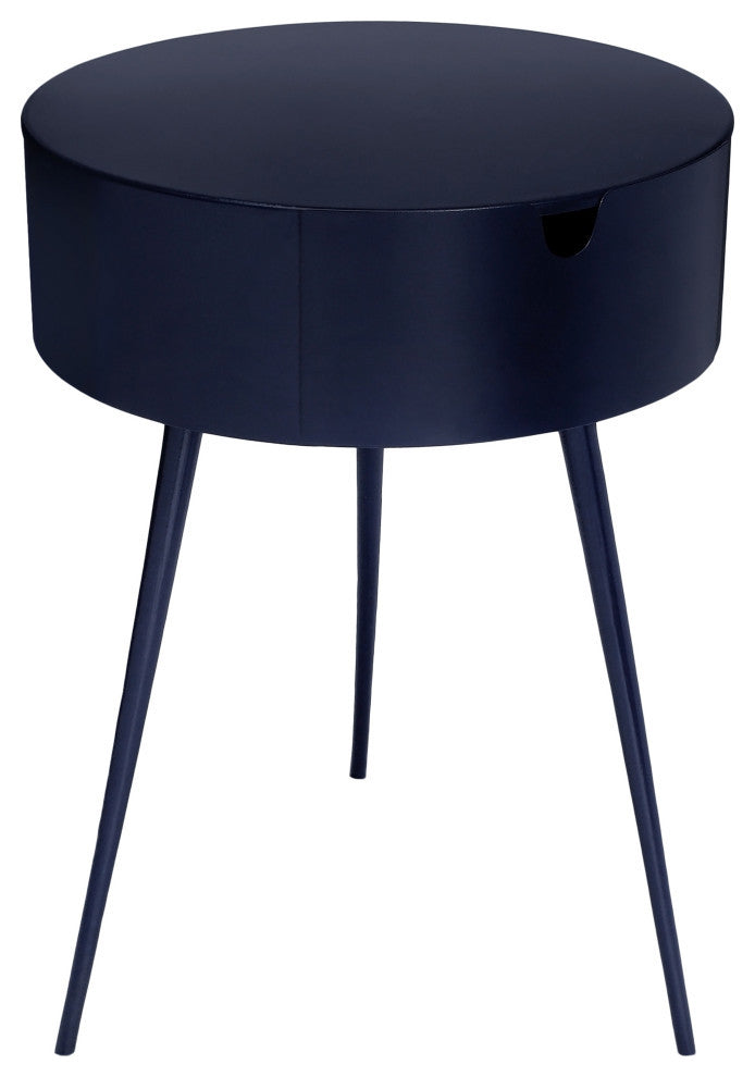 Bali Metal Side Table/Nightstand, Navy