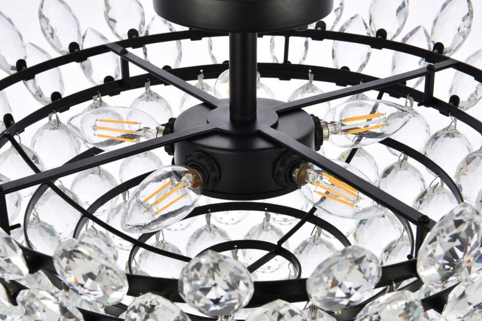 Eleana 20" Flush Mount, Black