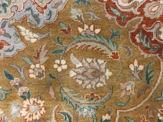 Turkish-Knotted Abdul Gold/Red Rug, 10'3x13'4"