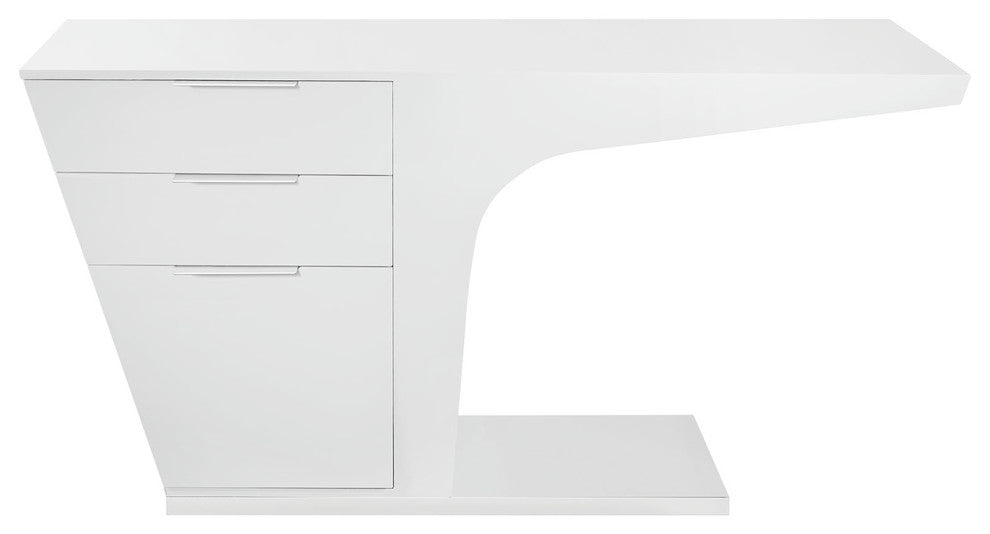 White Warp Office Desk