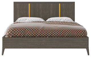 Modrest Oakley Mid-Century Eastern King Size Dark Brown Bed