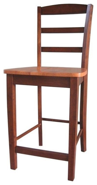 International Concepts Madrid 24" Stool in Cinnamon and Espresso