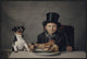 "The Dinner" Framed Canvas Giclee by Monika Vanhercke, 37x25"