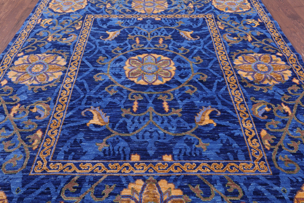 Handmade William Morris Wool Rug 8' 0" X 10' 0" - Q13677